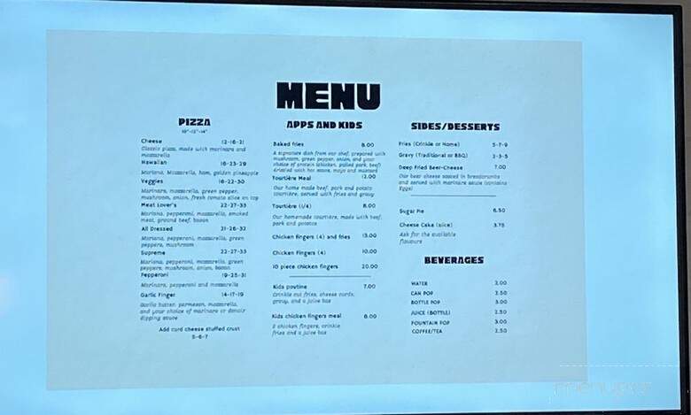 Mario's Poutine & Pizzeria - Edmonton, AB menu_pic