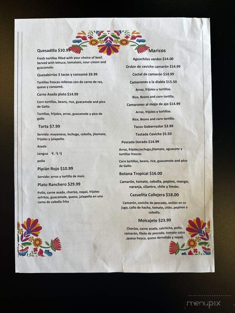 Mi Ranchito - Nampa, ID menu_pic