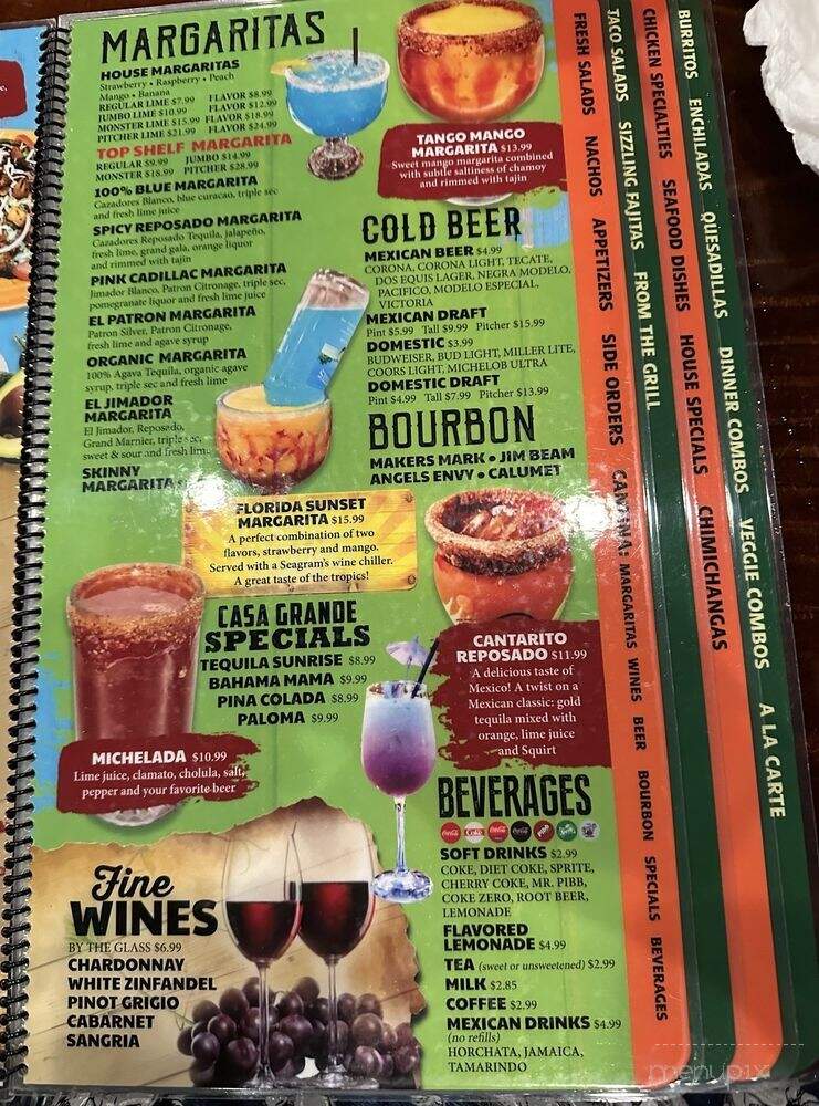 La Casa Grande Mexican Grill & Bar - Indianapolis, IN menu_pic
