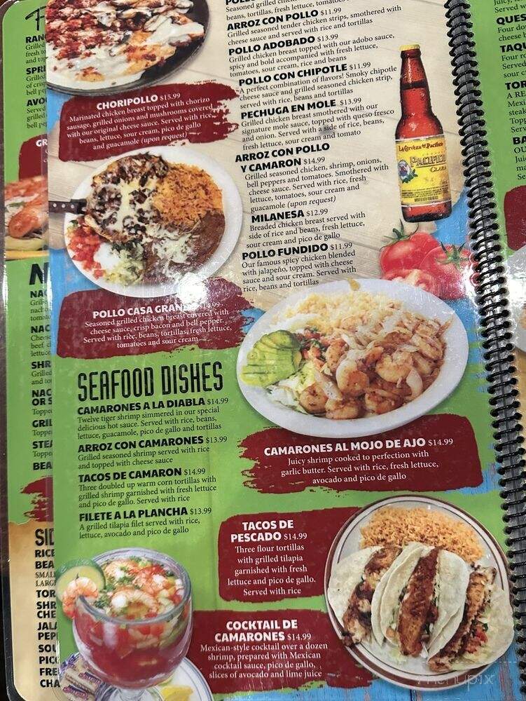 La Casa Grande Mexican Grill & Bar - Indianapolis, IN menu_pic