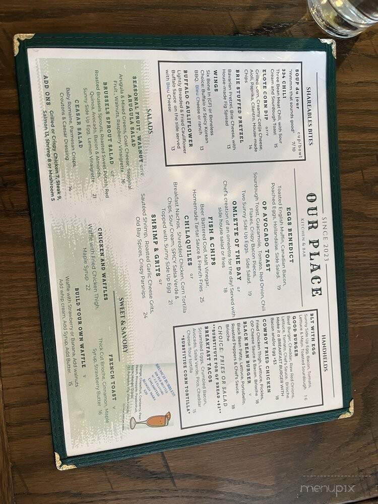 Our Place - Yorktown Heights, NY menu_pic
