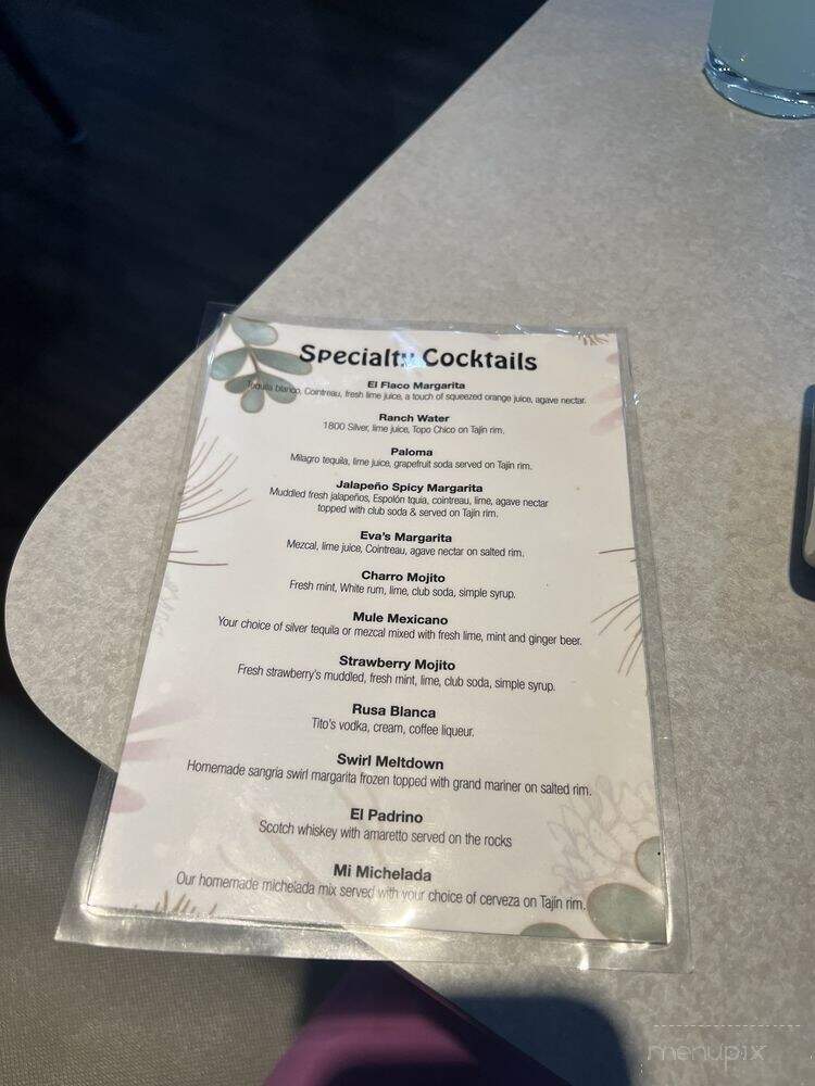 Dos Charros Tex Mex - Sunnyvale, TX menu_pic