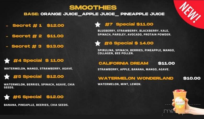 Dr. Juice - Glendale, CA menu_pic