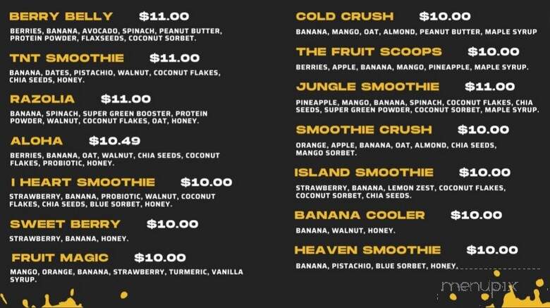 Dr. Juice - Glendale, CA menu_pic