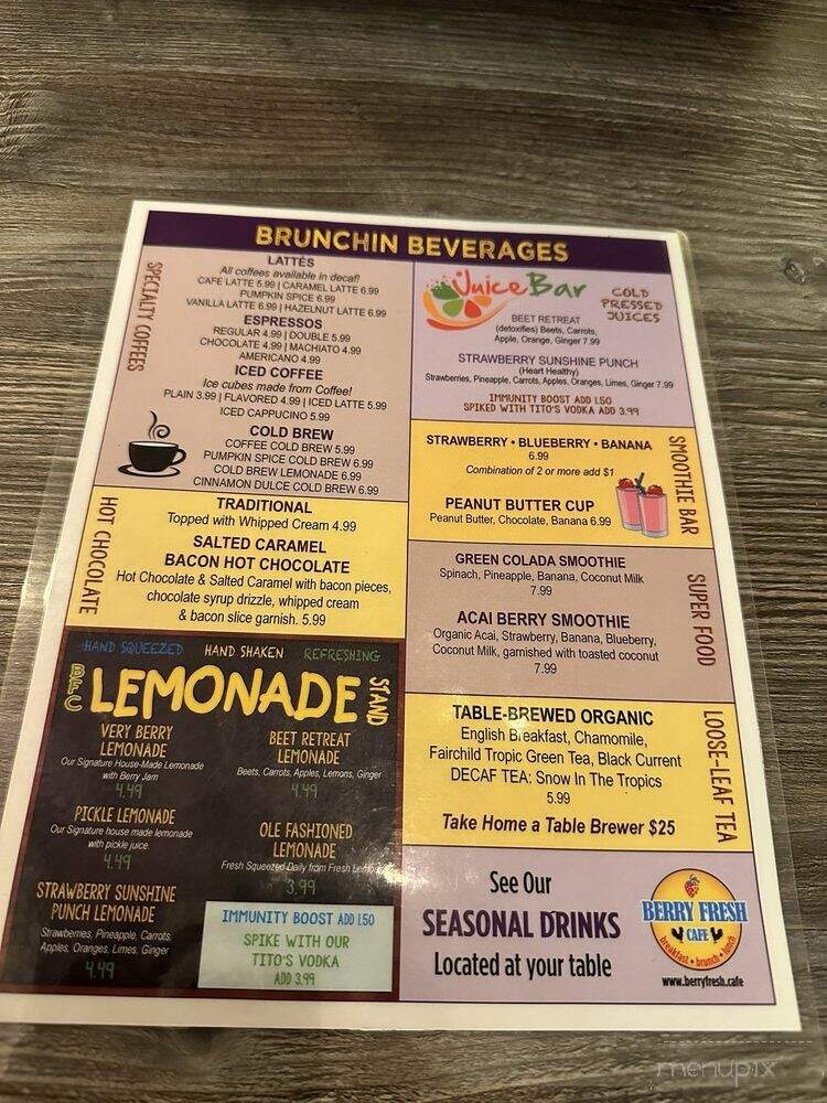 Berry Fresh Cafe - Palm Beach Gardens, FL menu_pic