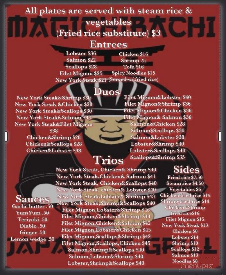 Magic Hibachi - Los Angeles, CA menu_pic