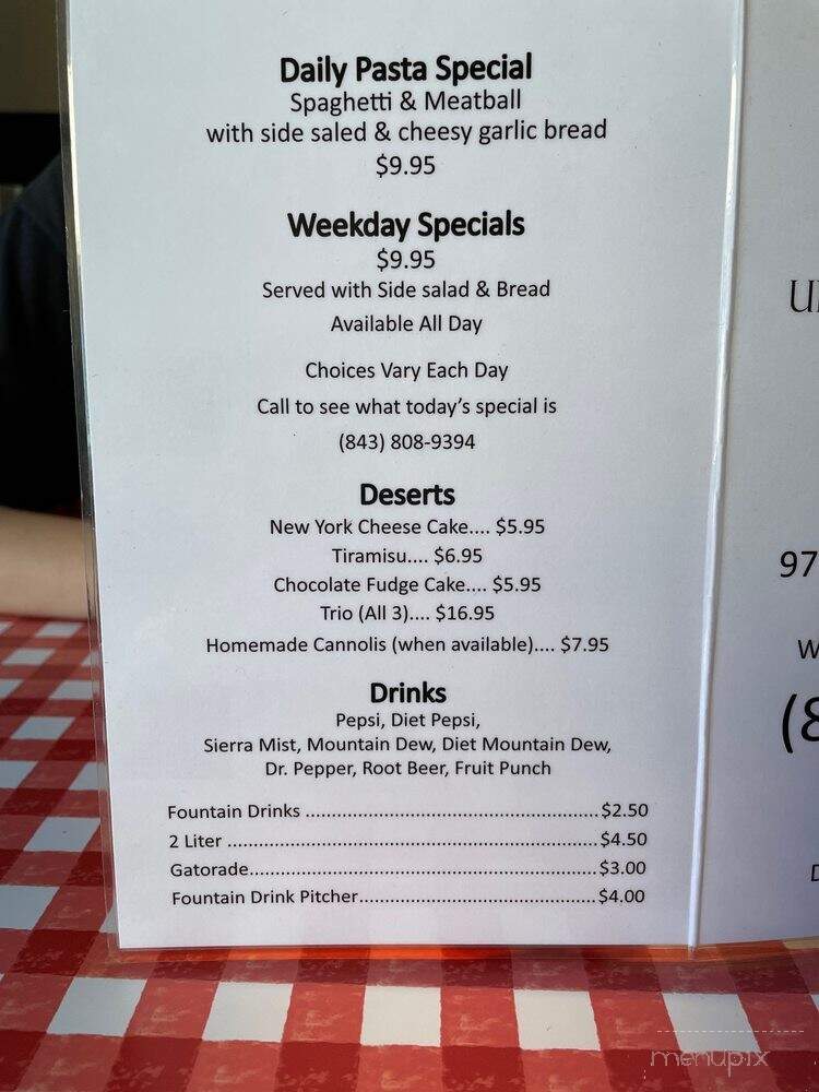 The Original Geno's Pizza - Myrtle Beach, SC menu_pic