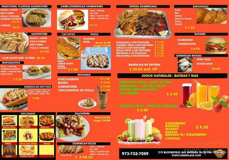 Chimi Place - Newark, NJ menu_pic
