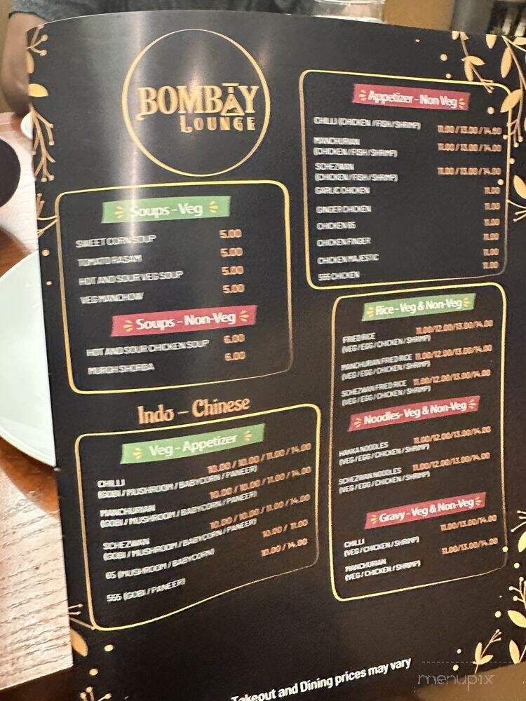 Bombay Lounge - Johns Creek, GA menu_pic