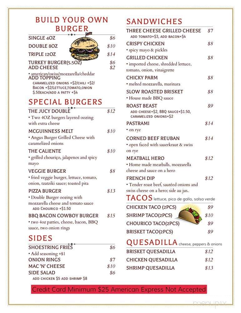 Jucy Lucy - Brooklyn, NY menu_pic