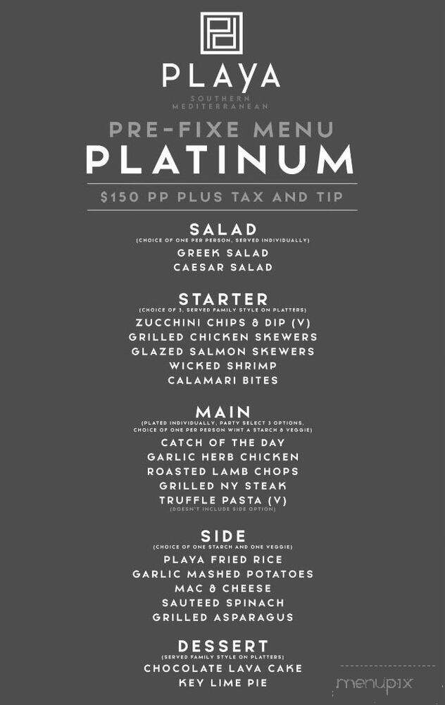 Playa - Miami Beach, FL menu_pic