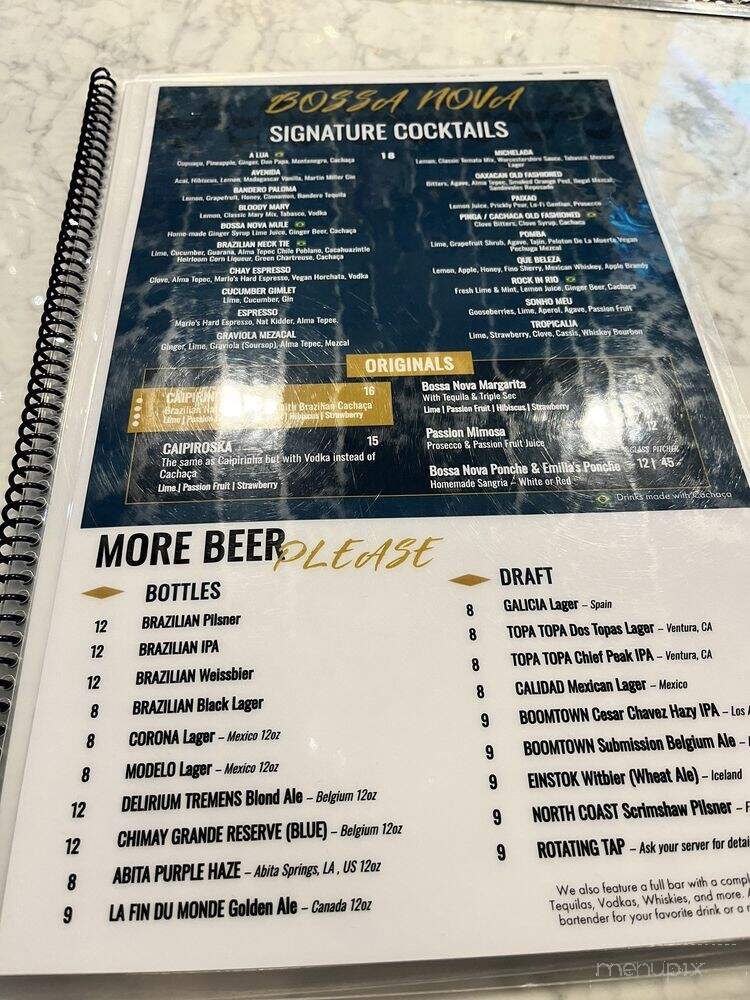 Bossa Nova Brazilian Cuisine - Los Angeles, CA menu_pic