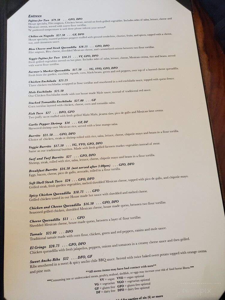 Agave Mexican Restaurant - Rehoboth Beach, DE menu_pic