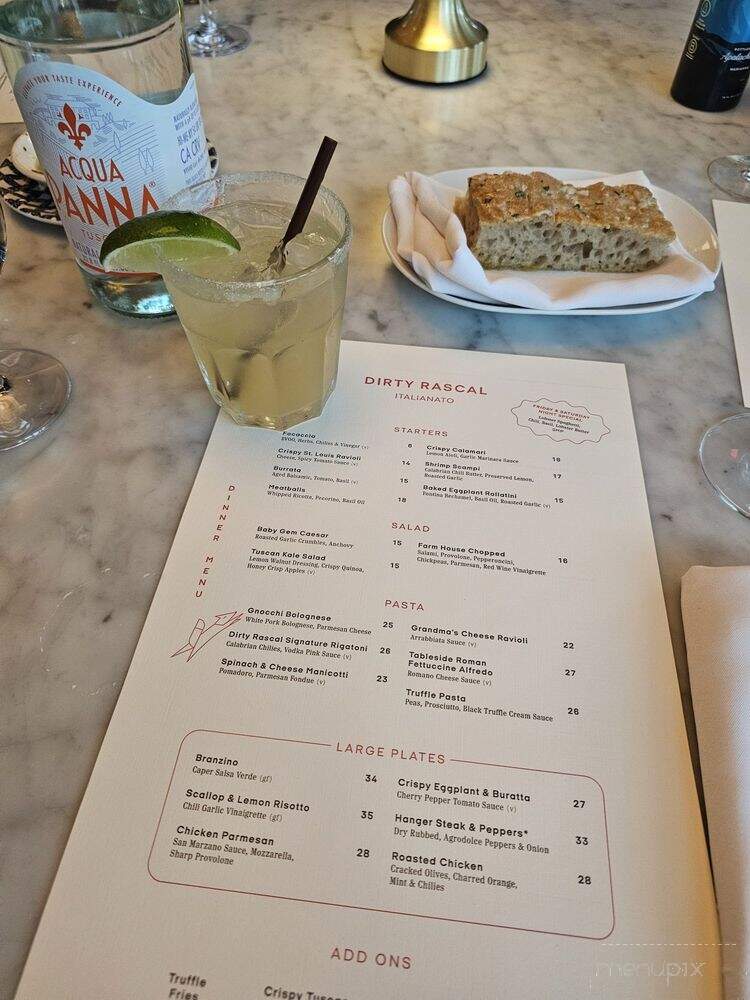 Dirty Rascal - Atlanta, GA menu_pic