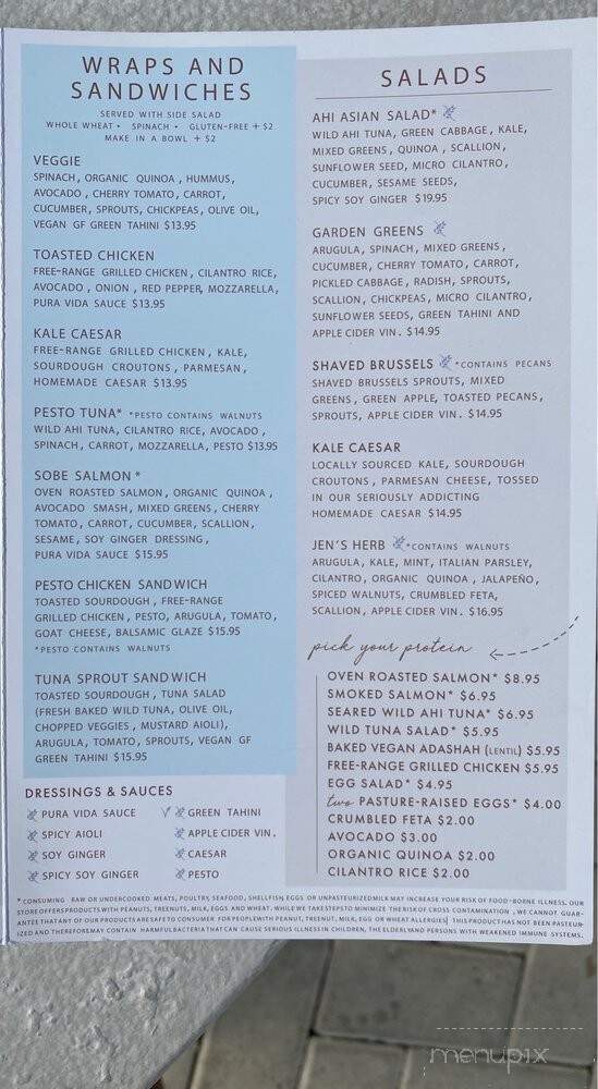 Pura Vida - Bay Harbor Islands, FL menu_pic