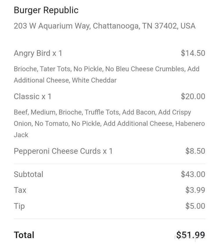 Burger Republic - Chattanooga, TN