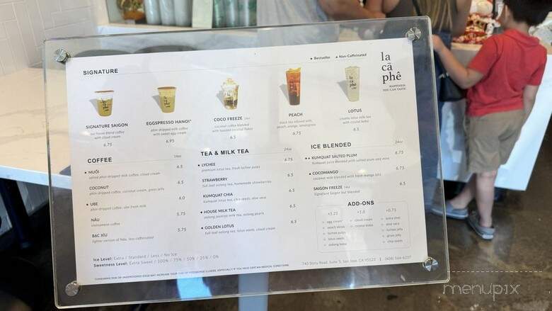 Lacaphe - San Jose, CA menu_pic