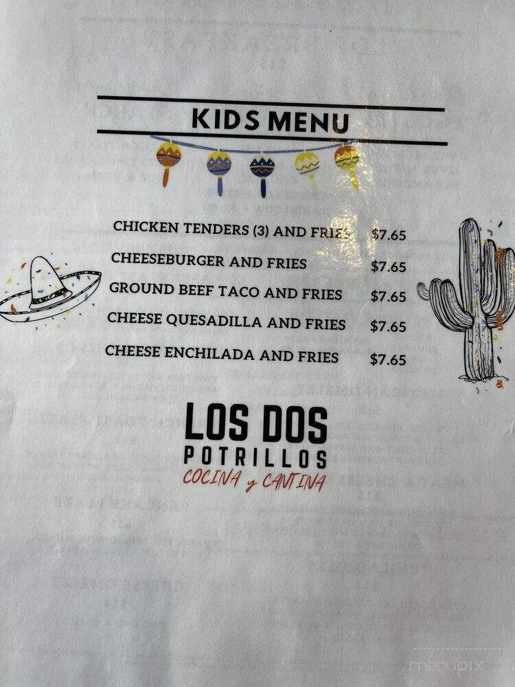Los Dos Potrillos Cocina y Cantina - Northglenn, CO menu_pic
