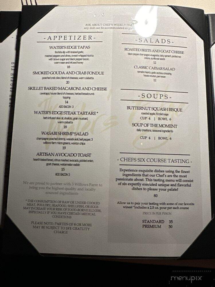 The Water's Edge At Memorytown - Mount Pocono, PA menu_pic