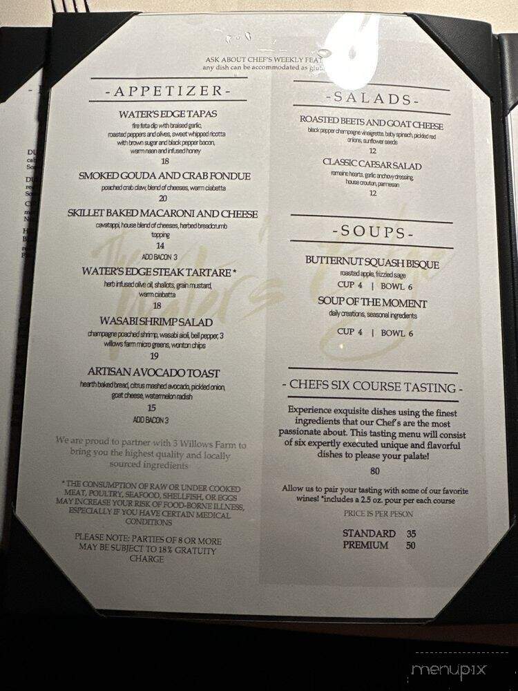 The Water's Edge At Memorytown - Mount Pocono, PA menu_pic