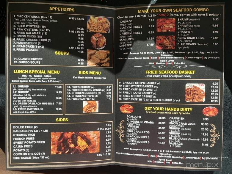 Twin Crab Juicy Seafood & Bar - Houston, TX menu_pic