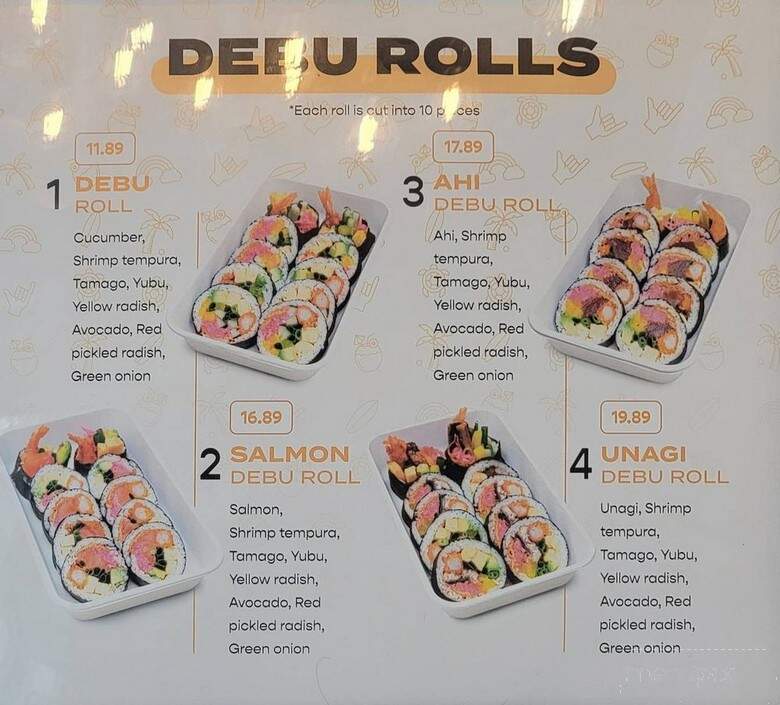 Debu - Honolulu, HI menu_pic