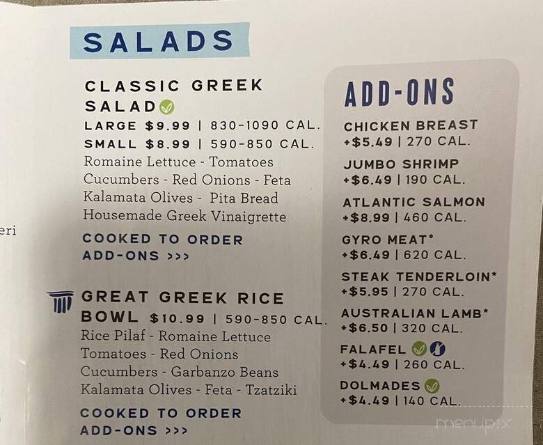 The Great Greek Mediterranean Grill - Rancho Cucamonga, CA menu_pic