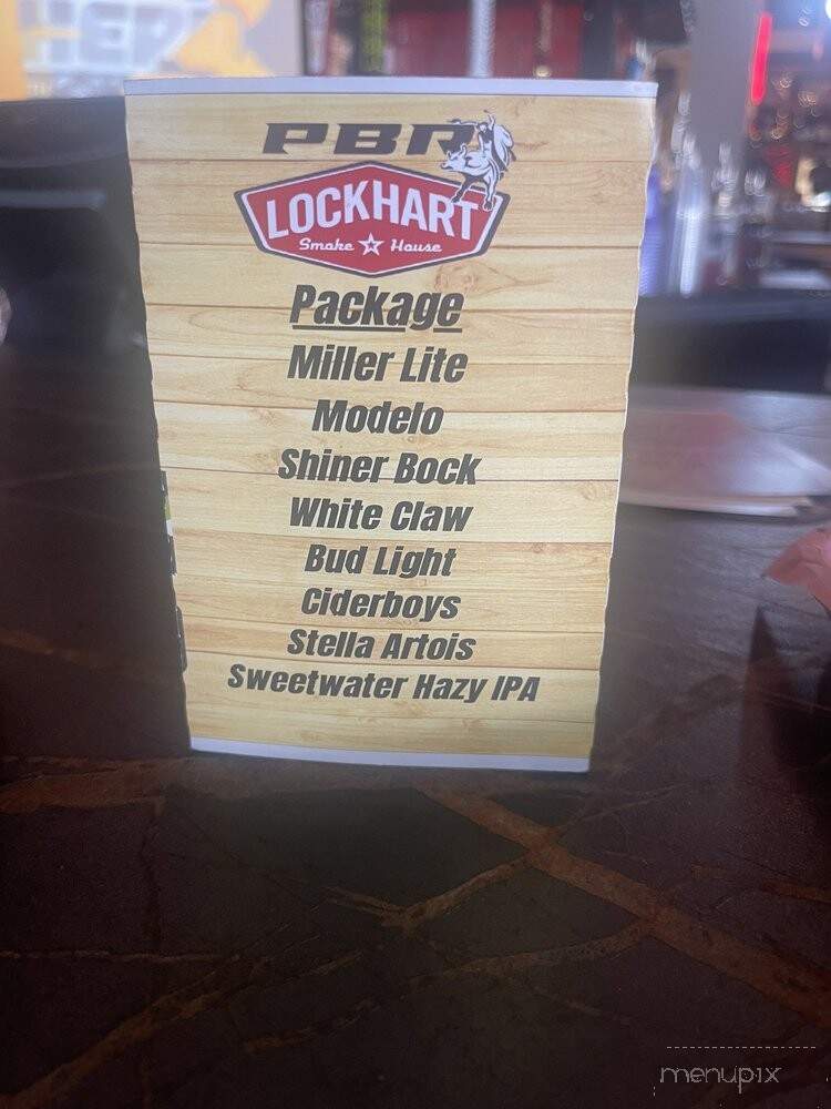 PBR Lockhart - Huntsville, AL menu_pic