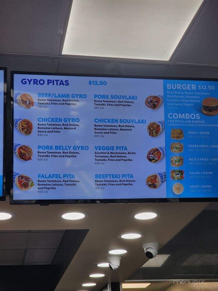 Nick the Greek - La Mirada, CA menu_pic