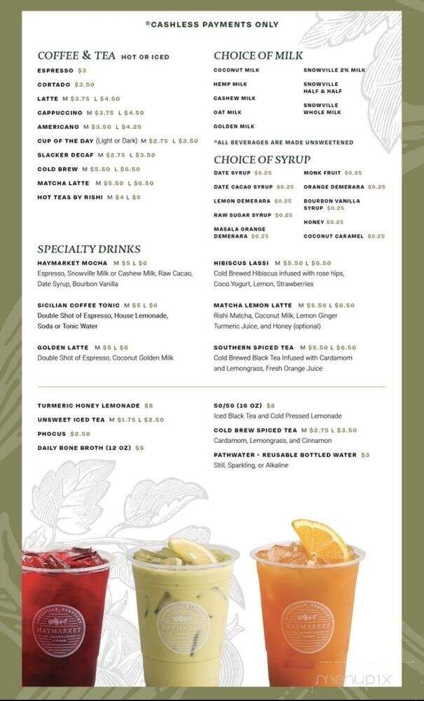 Haymarket by Ashbourne Farms - Louisville, KY menu_pic