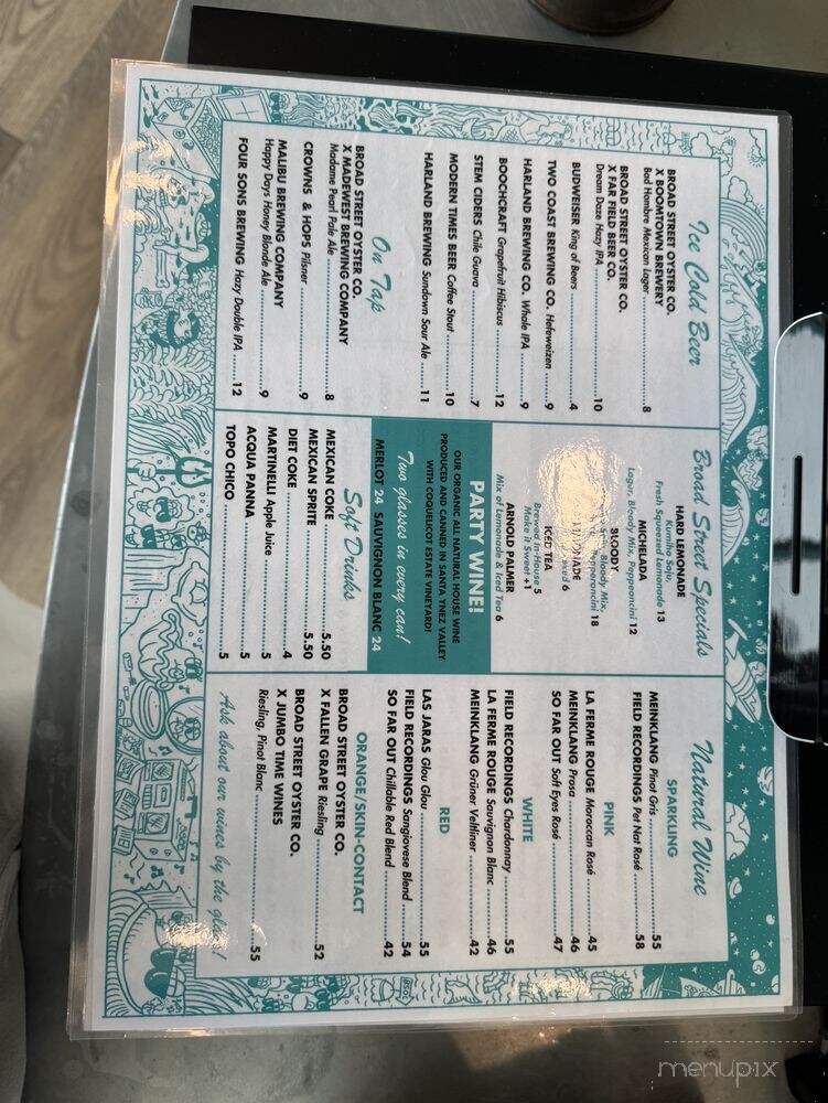 Broad Street Oyster Co - Huntington Beach, CA menu_pic