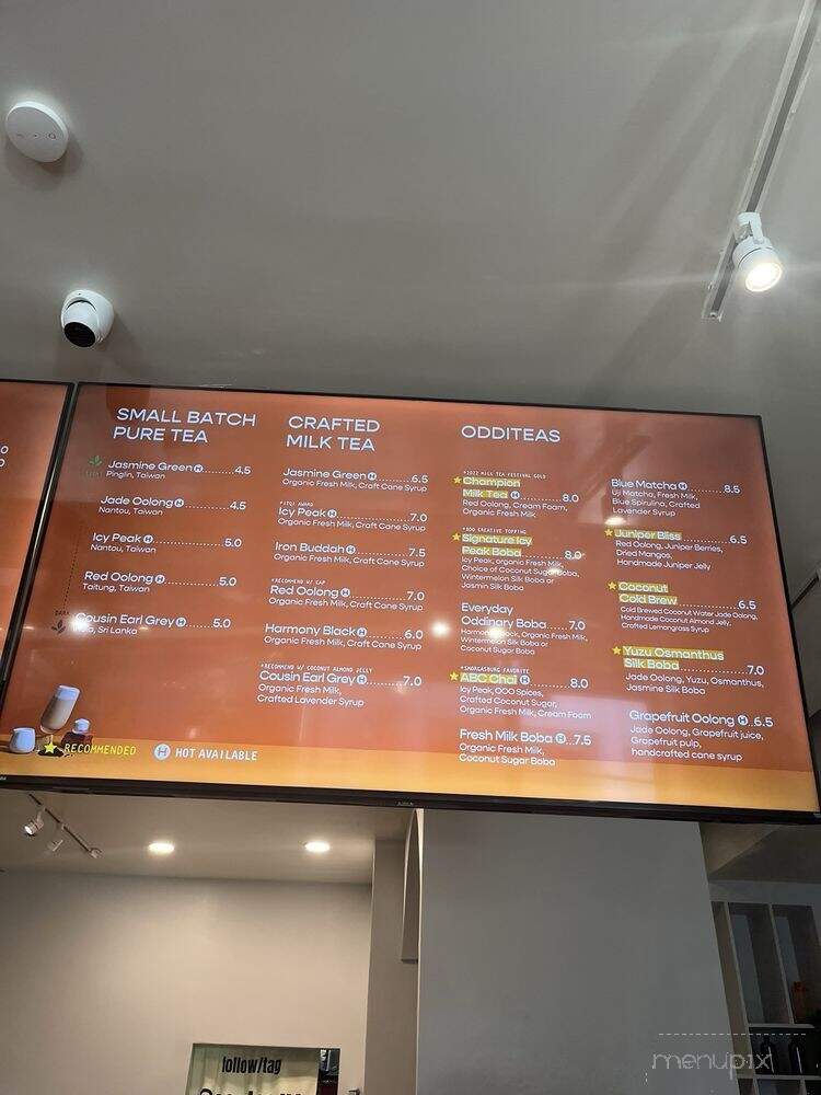 Odd One Out Tea - Los Angeles, CA menu_pic