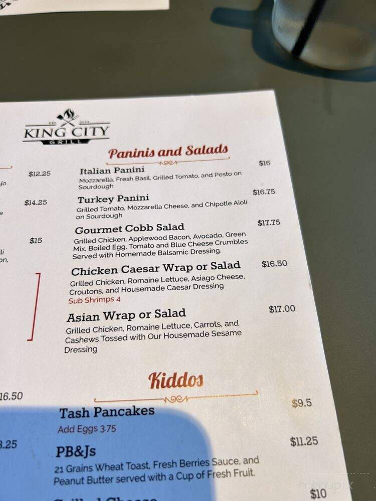 King City Grill - King City, CA menu_pic
