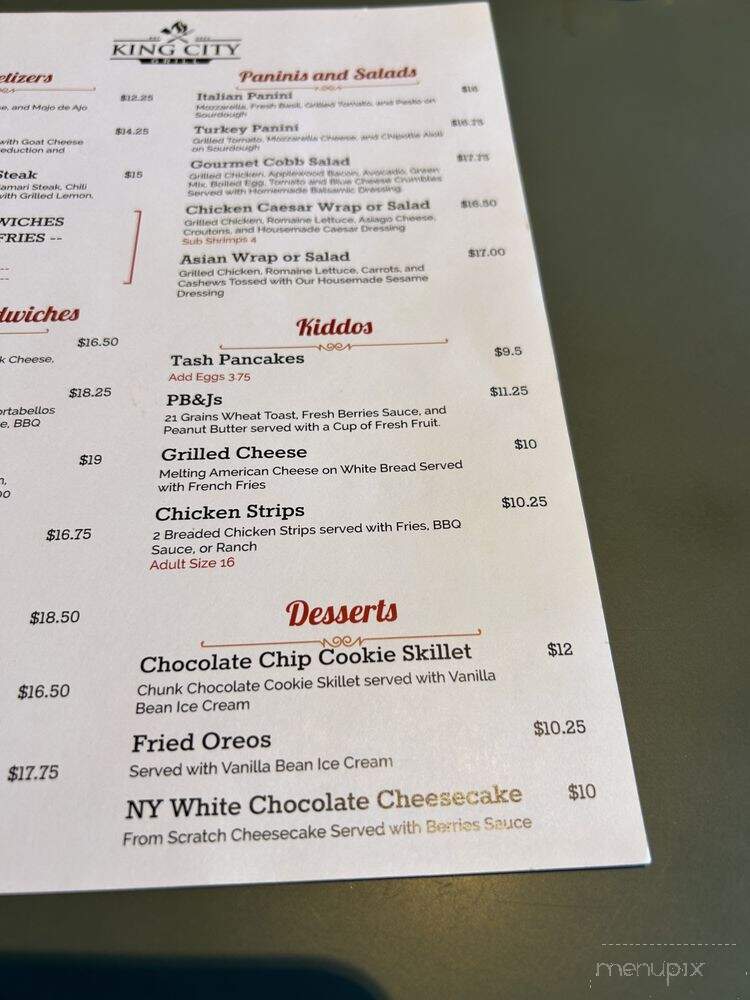 King City Grill - King City, CA menu_pic