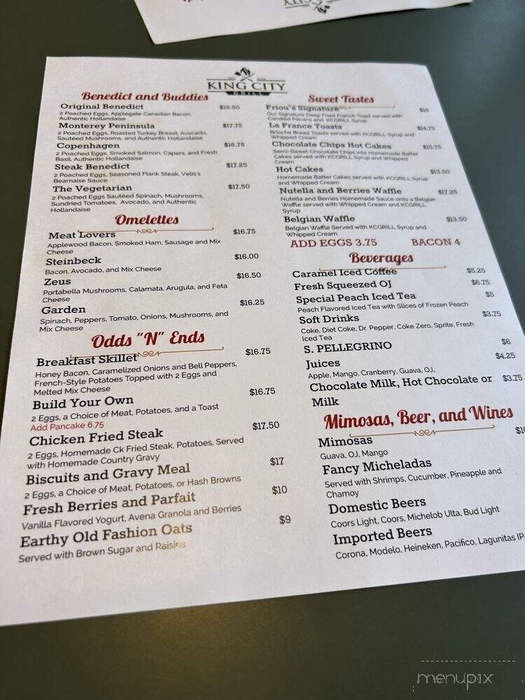 King City Grill - King City, CA menu_pic