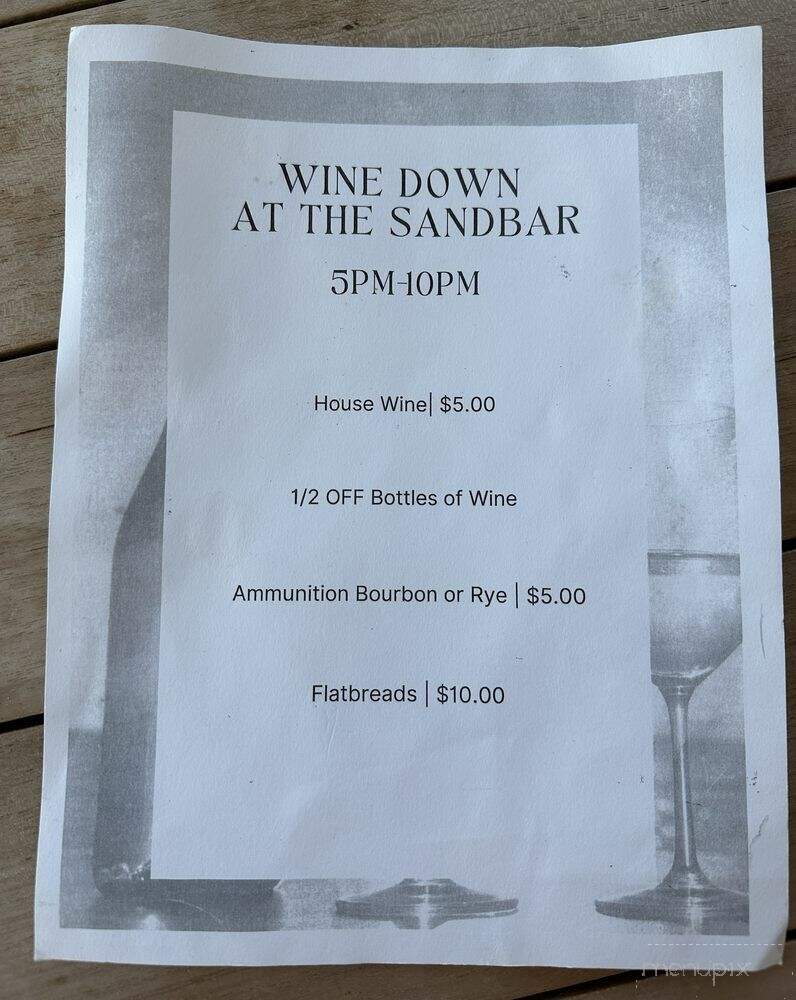 Sandbar Jax Bch - Jacksonville Beach, FL menu_pic