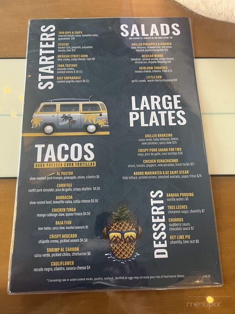 Longboard Tacos - Colorado Springs, CO menu_pic