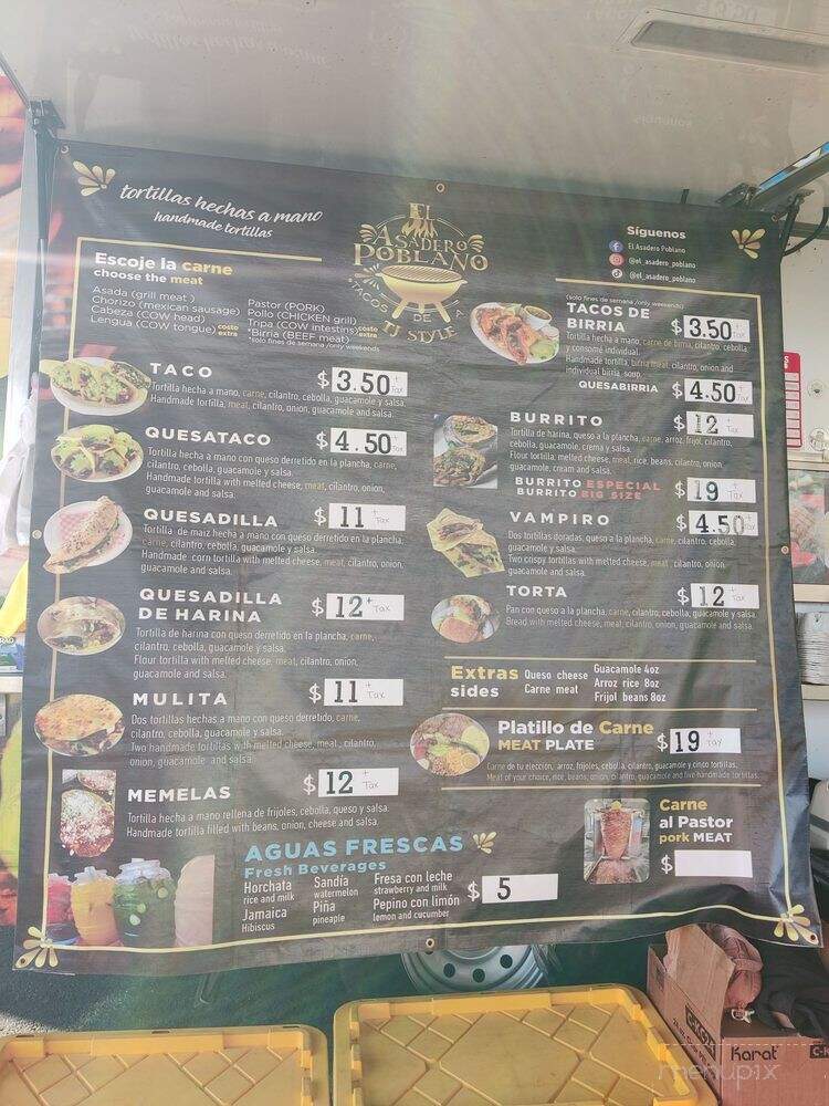 El Asadero Poblano TJ Style - Oakland, CA menu_pic