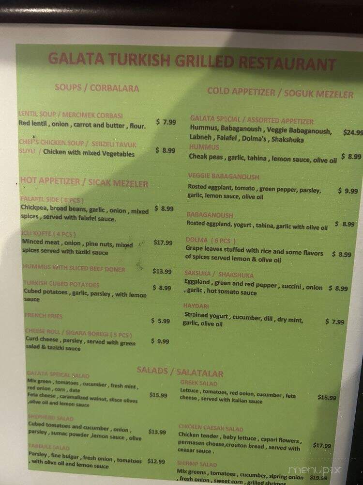 Galata Turkish Halal Grill Restaurant - Long Beach, CA menu_pic