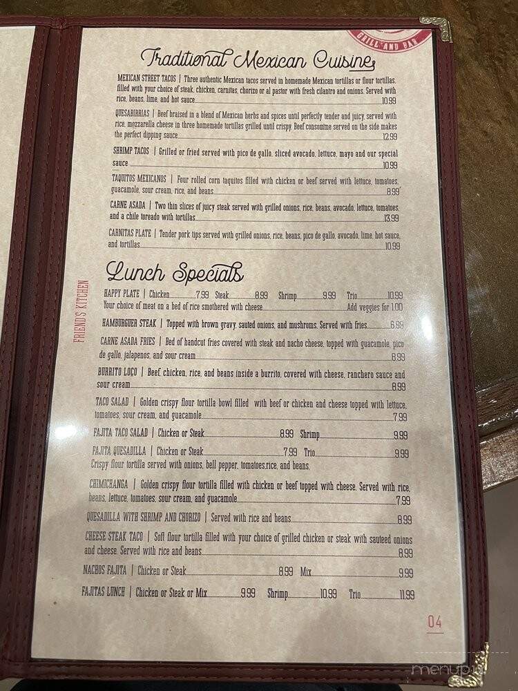 Friend's Kitchen - Brookhaven, MS menu_pic
