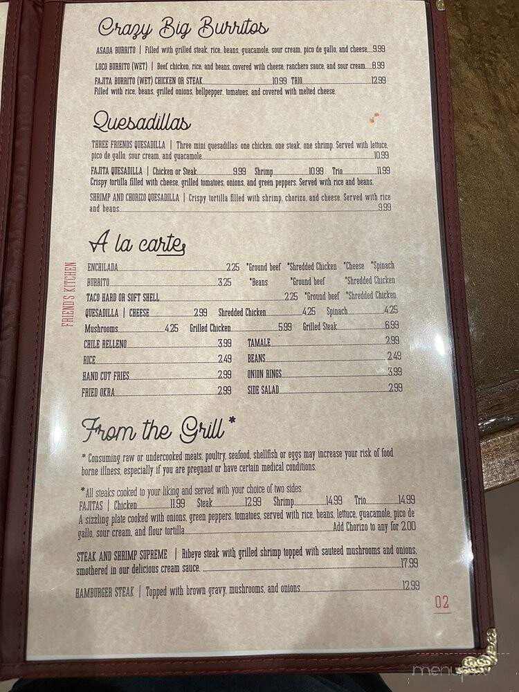 Friend's Kitchen - Brookhaven, MS menu_pic