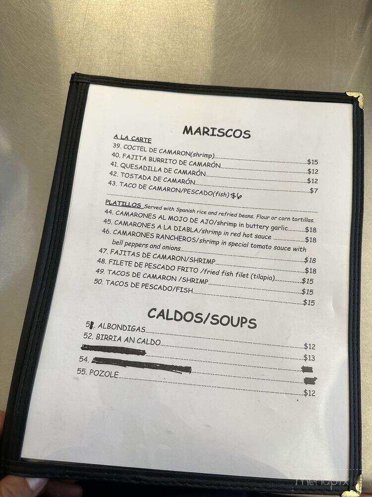 Garcia's Mexican - Ripon, CA menu_pic