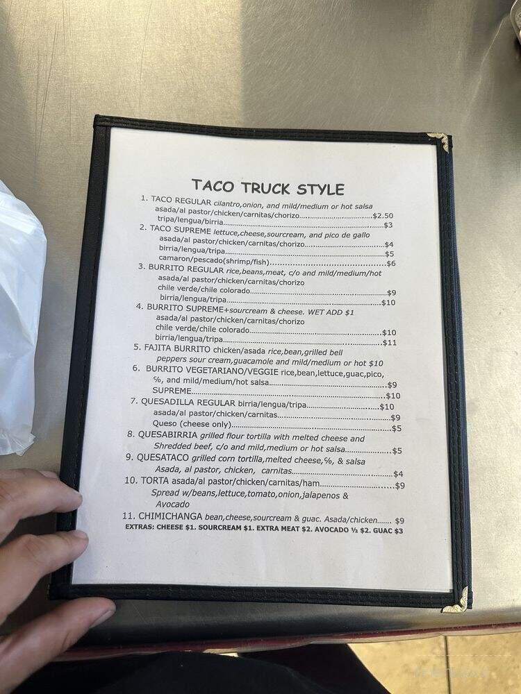Garcia's Mexican - Ripon, CA menu_pic