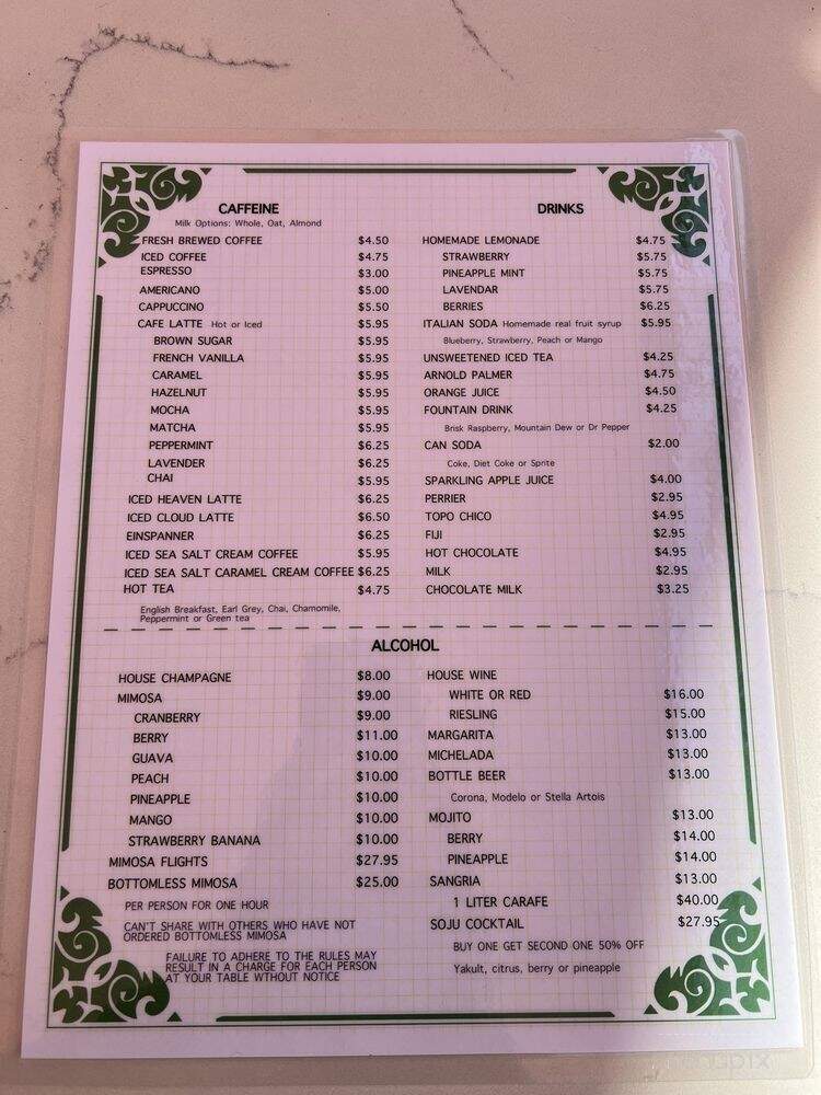 Lemon Tree Cafe - Rancho Cucamonga, CA menu_pic