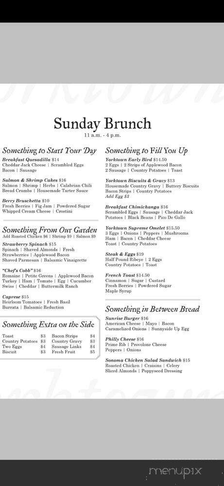 Yorktown Grill - Henderson, NV menu_pic