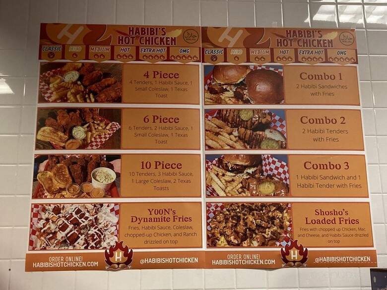 Habibi's Hot Chicken - Baldwin Park, CA menu_pic