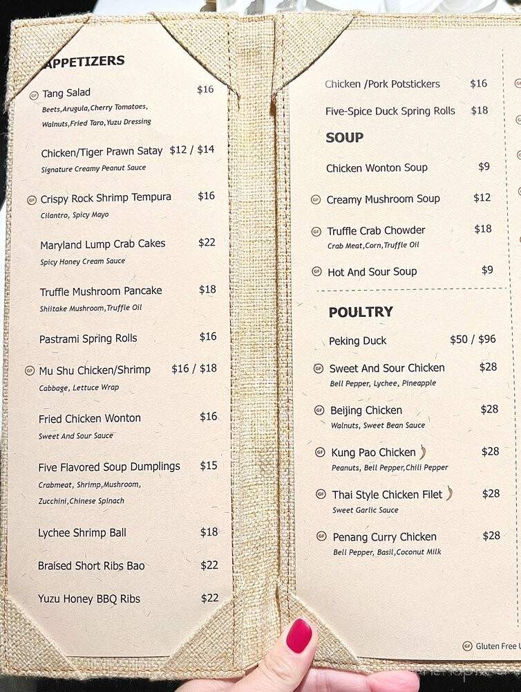 Tang By Mr. Sun - New York, NY menu_pic