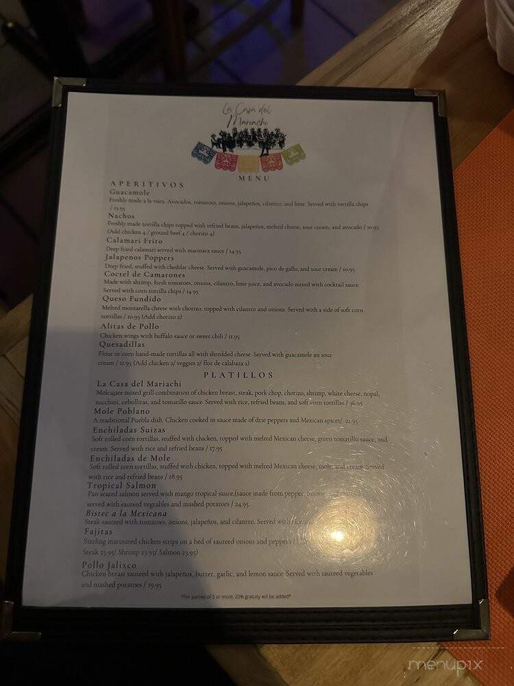 La Casa Del Mariachi - Queens, NY menu_pic