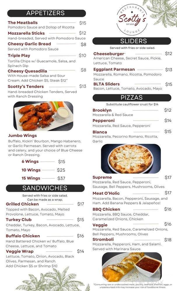 Scotty's Restaurant & Lounge - Enterprise, NV menu_pic