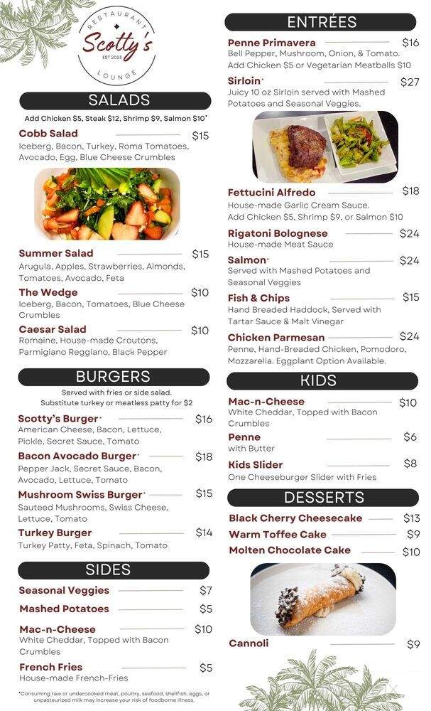 Scotty's Restaurant & Lounge - Enterprise, NV menu_pic